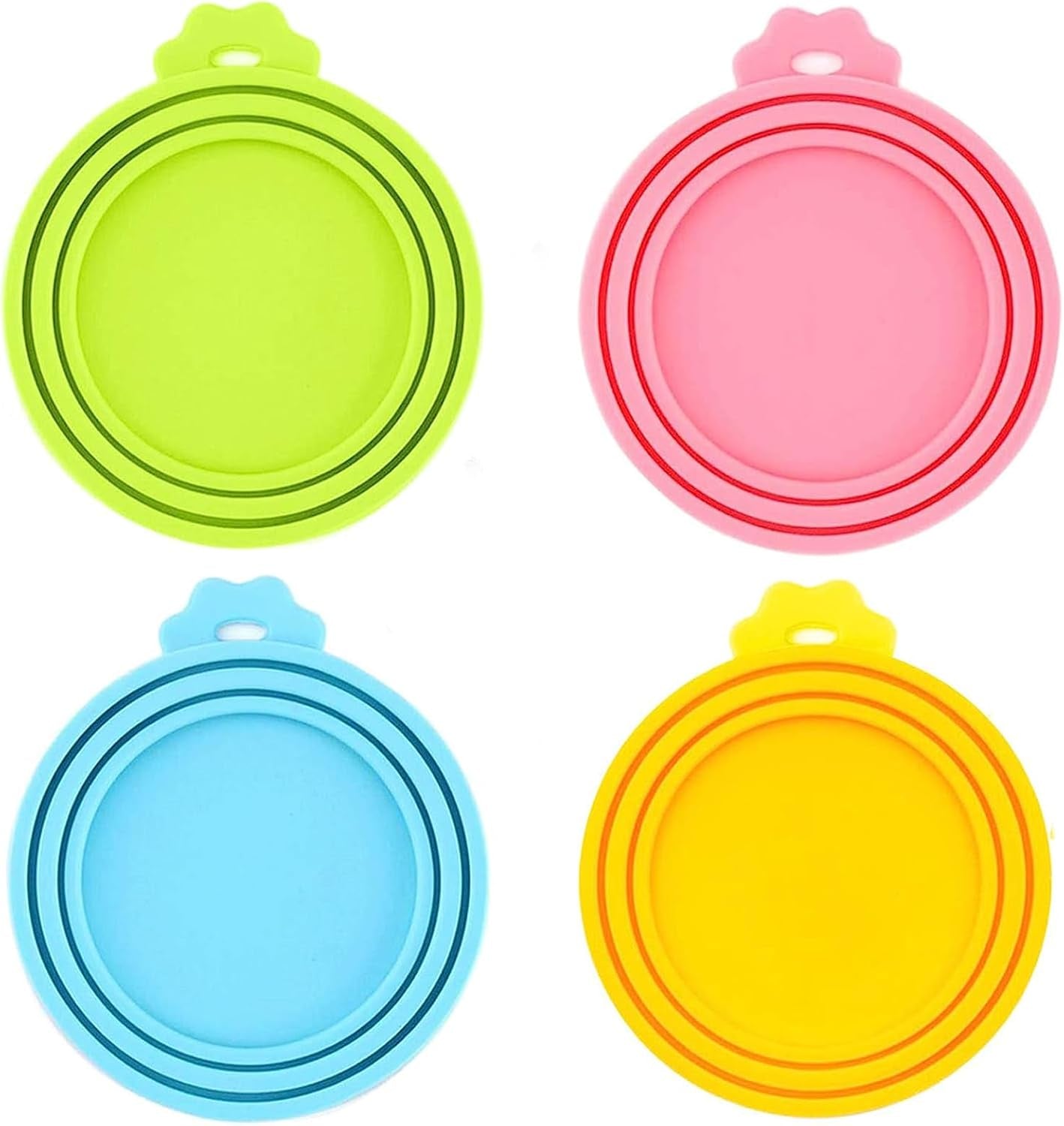 Food Can Lids, 4 Pcs Silicone Pet Food Can Covers for Dog & Cat Food, One Tin Cap Fit Most Standard Size Dog Cat Food Canned(Multicolor)…