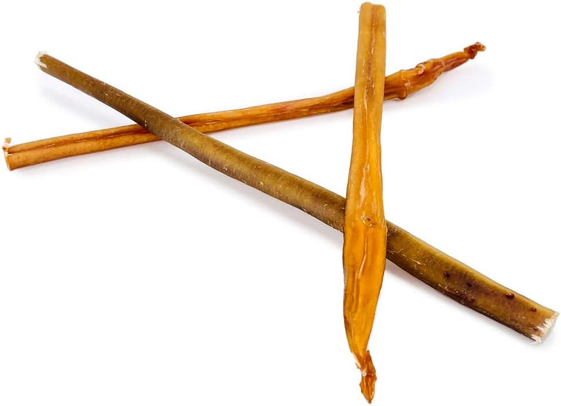 USA Bully Sticks for Small Dogs, Thin 12 Inch, 50 Count - All Natural, Grass Fed, Single Ingredient, Long Lasting Dog Treats