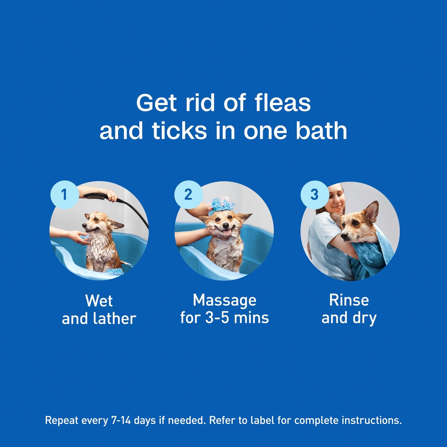 Flea & Tick Cleansing Shampoo for Dogs, Cats, 12 Ounces