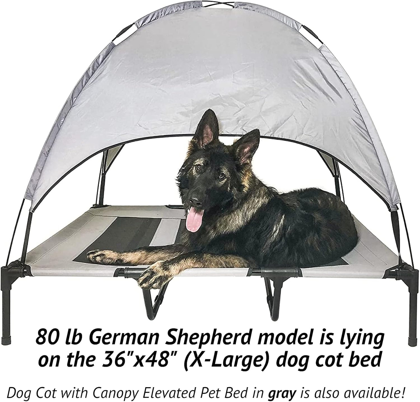 Salmon Dog Cot with Canopy (36" X 48")