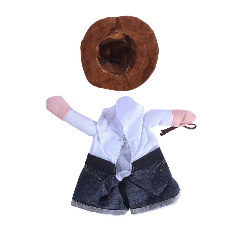 Funny Pet Dog Cat Costume Dog Cowboy Clothes Pet Dog Costumes for Small Dogs Cosplay Cat Accessories