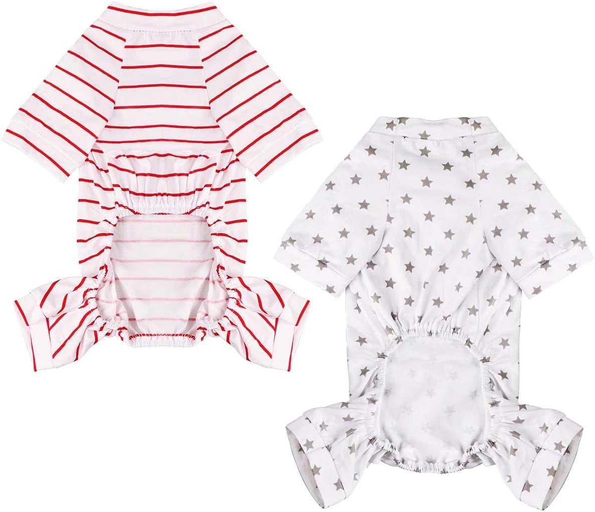 2-Pack Cotton Dog Pajamas Lightweight Dog Onesies for Small Medium Dogs and Cats Puppy Body Suits Cute Baby Dog Jumpsuit I Love My Mommy/Daddy Printed Pet Clothes, XL