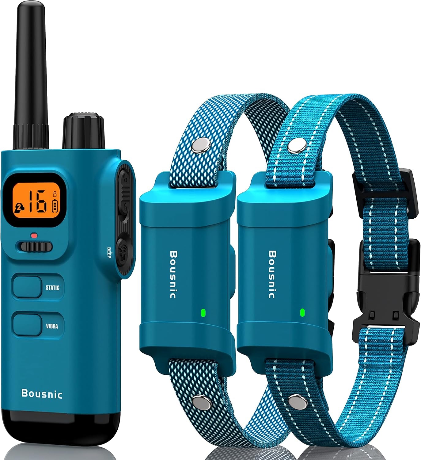 Dog Training Collar with Remote - 4000Ft Waterproof Dog Shock Collars 2 Dogs for Large Medium Small Dogs Rechargeable E Collars for Dogs Training with Beep Vibration Humane Shock(1-16) Mode