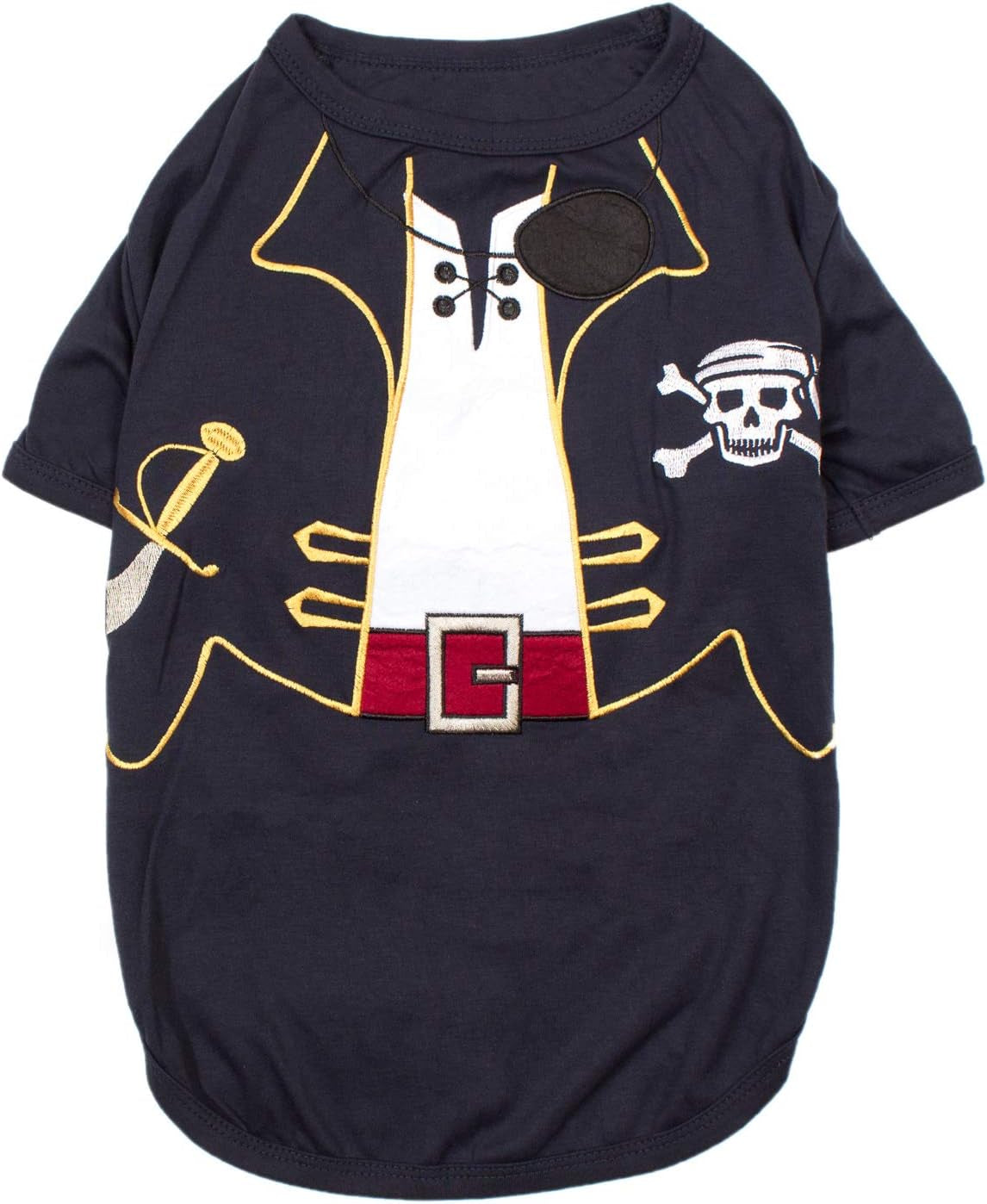 Dog Pirate Costume - Pirate Halloween Costume - Halloween Shirts for Dogs - Dog Pirate Shirt - Puppy Halloween Costumes - Pet Costumes - Sleeved Pet Costume for Large Dogs - 3XL