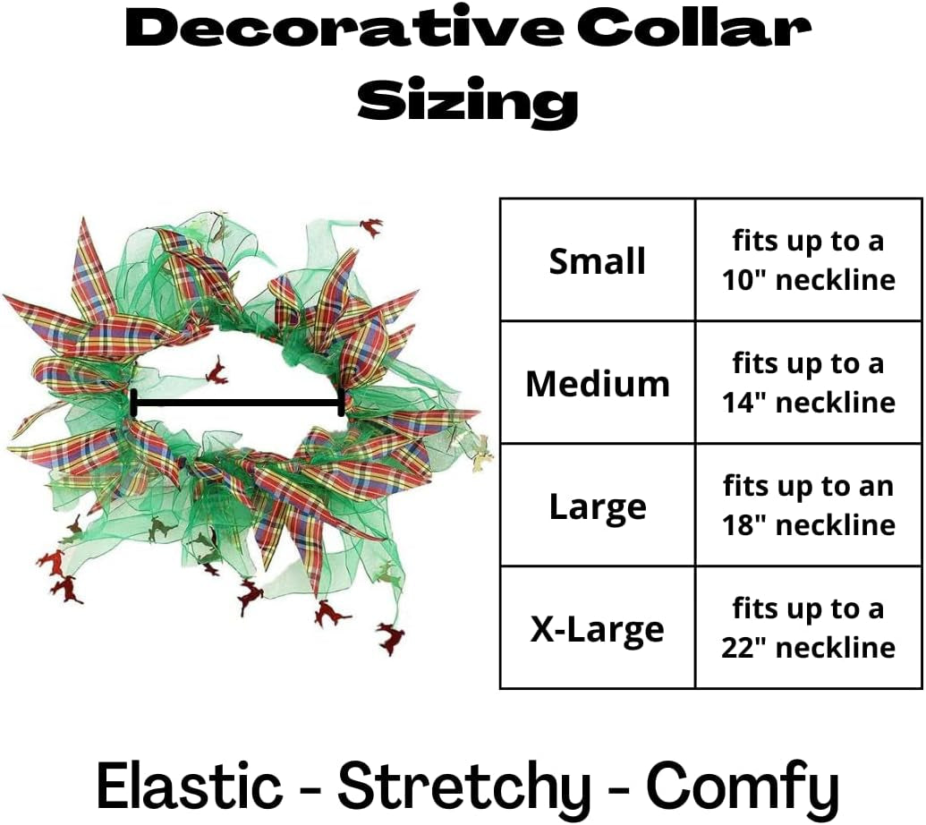 Plaid and Green Decorative Dog Collar (Small)