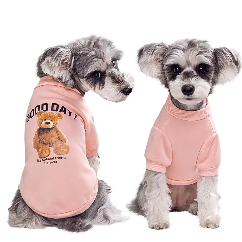 Dogs Winter Cute Costume Pet Clothes Cartoon Bear Pet Shirt Puppy Clothes Pet Jacket for Small Medium Dog Cat Chihuahua Costume