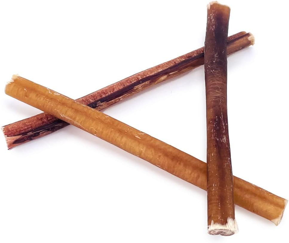USA Bully Sticks for Small Dogs, Thin 6 Inch, 100 Count Bulk Pack - All Natural, Grass Fed, Single Ingredient, Long Lasting Dog Treats