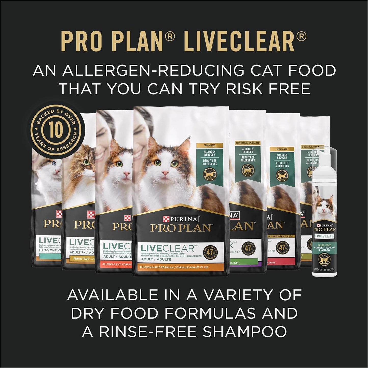 Allergen Reducing, High Protein Cat Food, LIVECLEAR Chicken and Rice Formula - 16 Lb. Bag