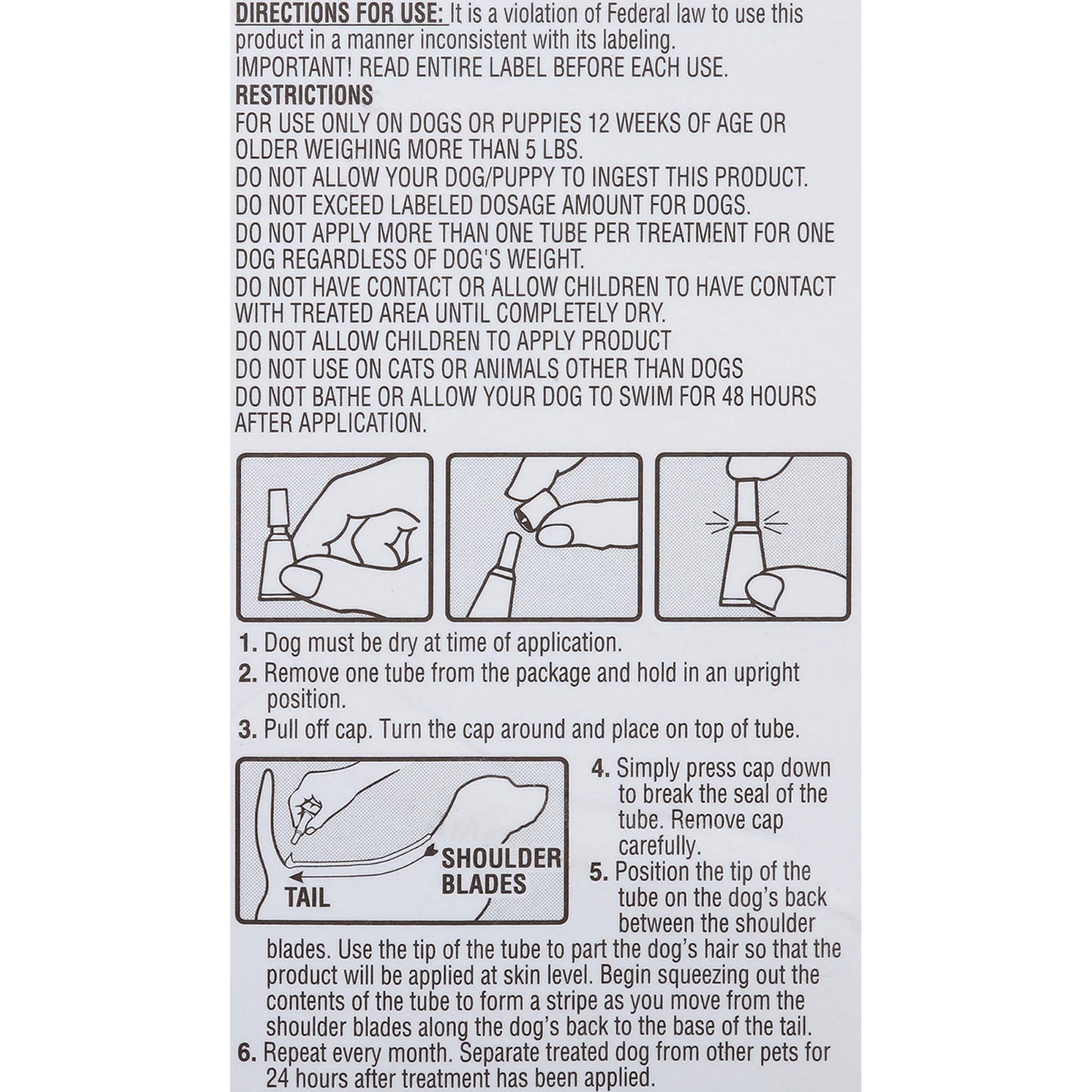 (4 Pack)  Ultraguard Dual Action Flea & Tick Topical for Small Dogs 5-14Lbs, 3 Monthly Treatments