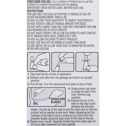 (4 Pack)  Ultraguard Dual Action Flea & Tick Topical for Small Dogs 5-14Lbs, 3 Monthly Treatments