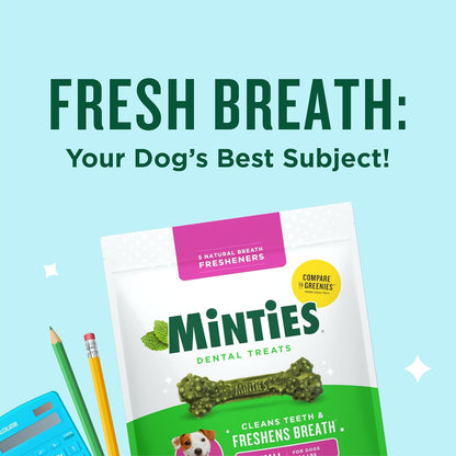 Dental Chews for Dogs, 40 Count, Vet-Recommended Mint-Flavored Treats for Tiny/Small Dogs 5-24 Lbs, Dental Bones Clean Teeth, Fight Bad Breath, and Removes Plaque and Tartar