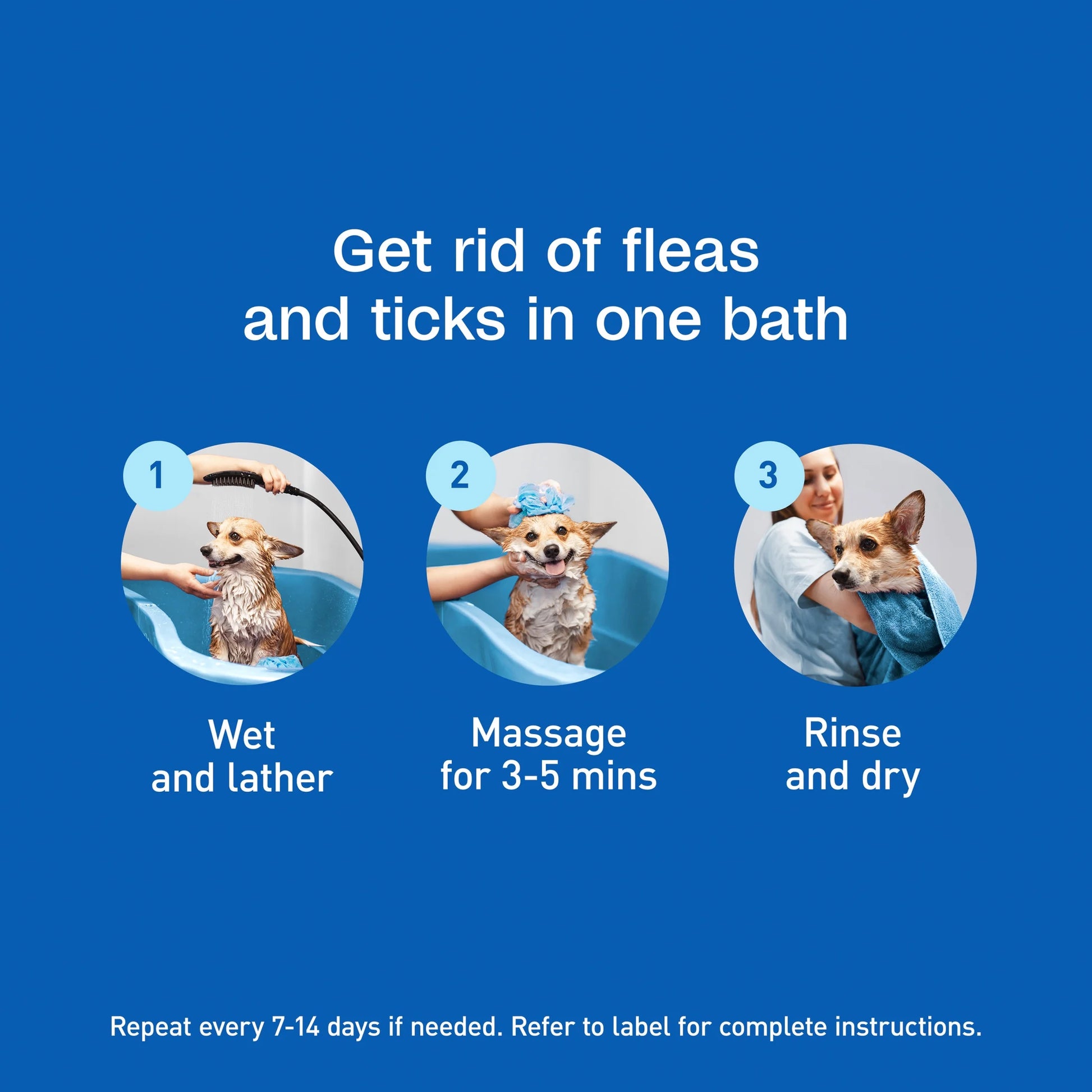 Flea & Tick Cleansing Shampoo for Dogs, Cats, 12 Ounces