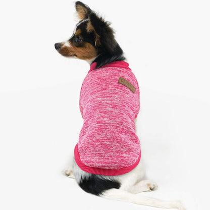 Pet Dog Classic Knitwear Sweater,Fleece Coat for Small,Medium,Large Dog,Warm Pet Dog Cat Clothes,Soft Puppy Customes (S, Rosered)