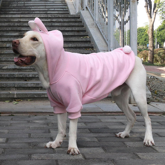 Extra Large Dog Christmas Bunny Costumes Rabbit Hoodies Clothes for Easter Day Halloween Labrador Rottweiler Great Dane, Pink, 6X-Large