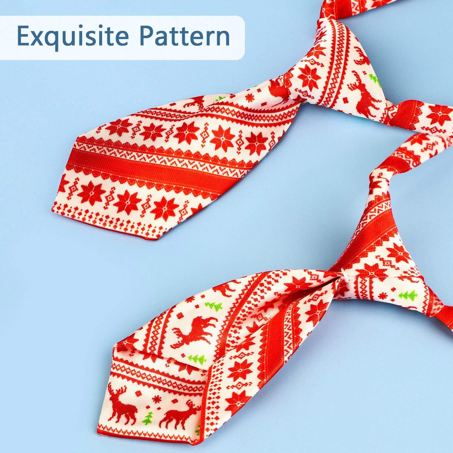 Dog Neck Ties, 30 Pcs Dog Ties with Adjustable Collar, Pet Bowties for Small Cats, Puppy Bowties Pets Neckties Grooming Bows Bulk for New Year Photography Holiday Wedding Festival Party