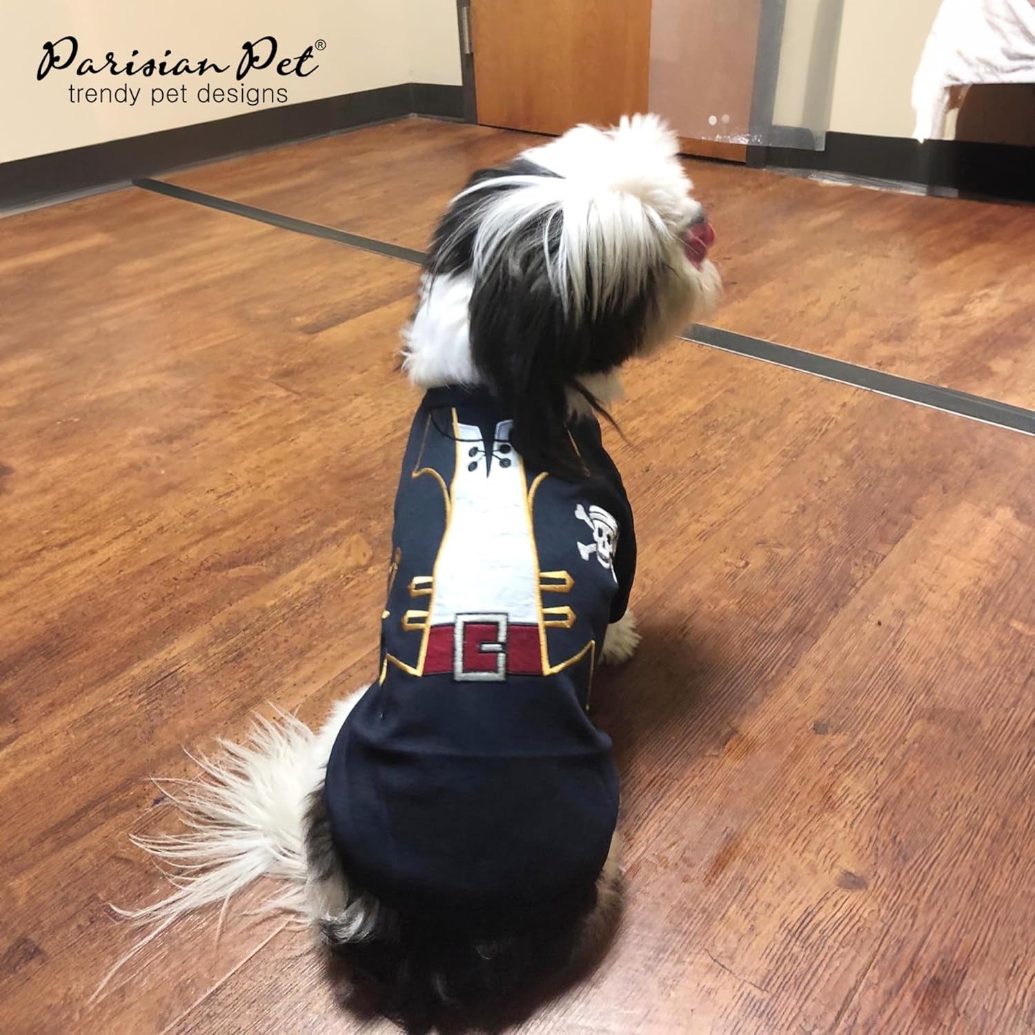 Dog Pirate Costume - Pirate Halloween Costume - Halloween Shirts for Dogs - Dog Pirate Shirt - Puppy Halloween Costumes - Pet Costumes - Sleeved Pet Costume for Large Dogs - 3XL
