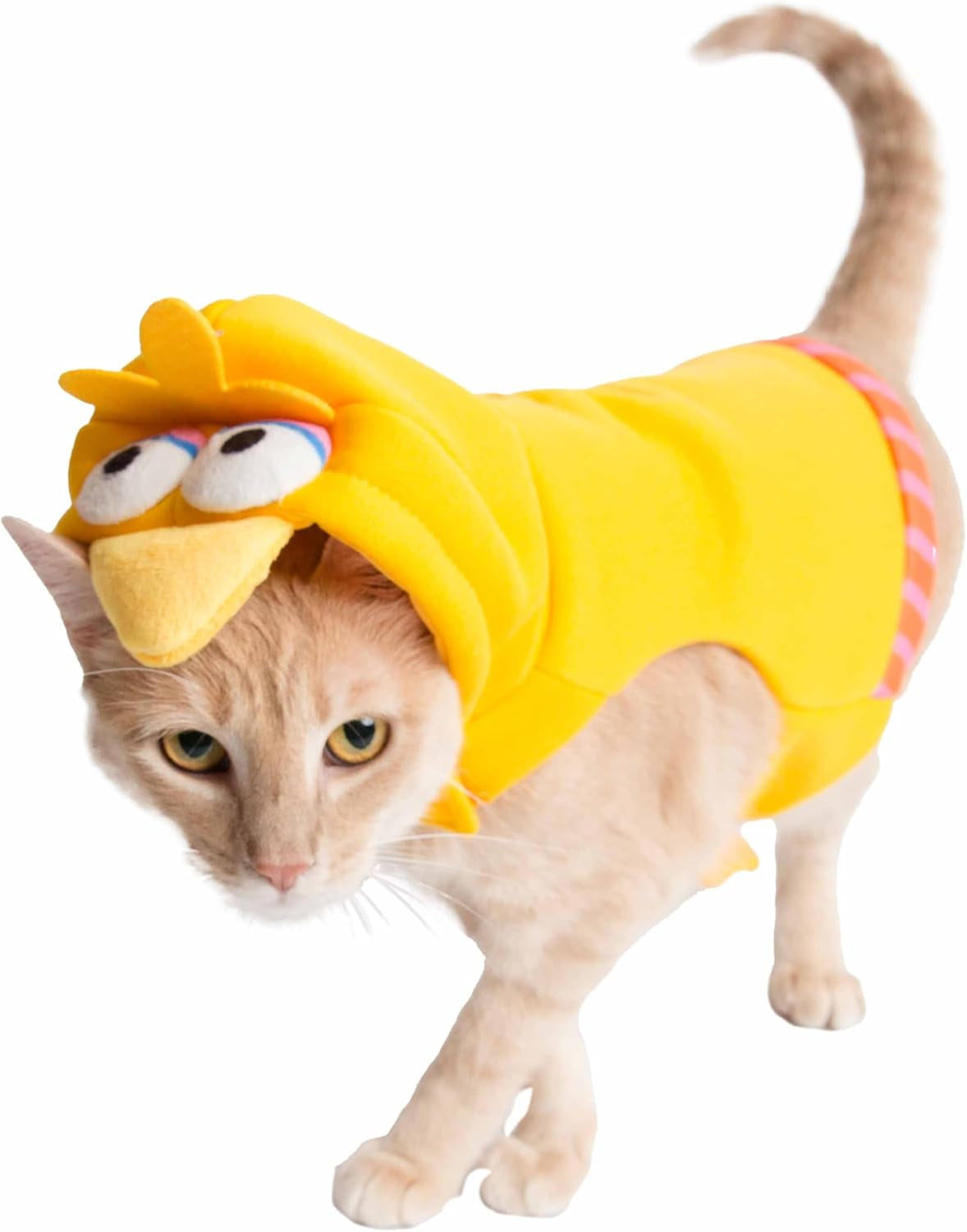Pet Krewe Sesame Street Big Bird Hoodie Dog & Cat Costume Medium - Perfect for Halloween, Christmas Holiday, Parties, Photoshoots, Gifts for Dog & Cat Lovers