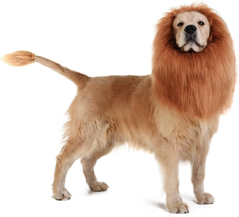 ® Realistic & Funny Lion Mane for Dog Complementary Lion Mane for Dog Costumes for Medium to Large Sized Dogs Costumes for Animals