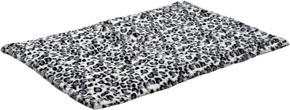 Thermanap Self-Warming Cat Bed for Indoor Cats & Small Dogs, Washable & Reflects Body Heat - Quilted Faux Fur Reflective Bed Mat - Snow Leopard, Small