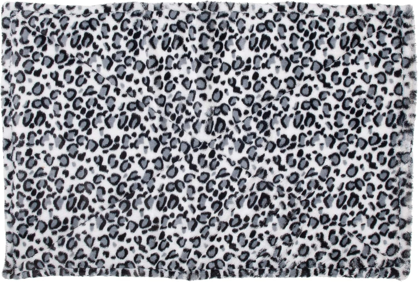 Thermanap Self-Warming Cat Bed for Indoor Cats & Small Dogs, Washable & Reflects Body Heat - Quilted Faux Fur Reflective Bed Mat - Snow Leopard, Small