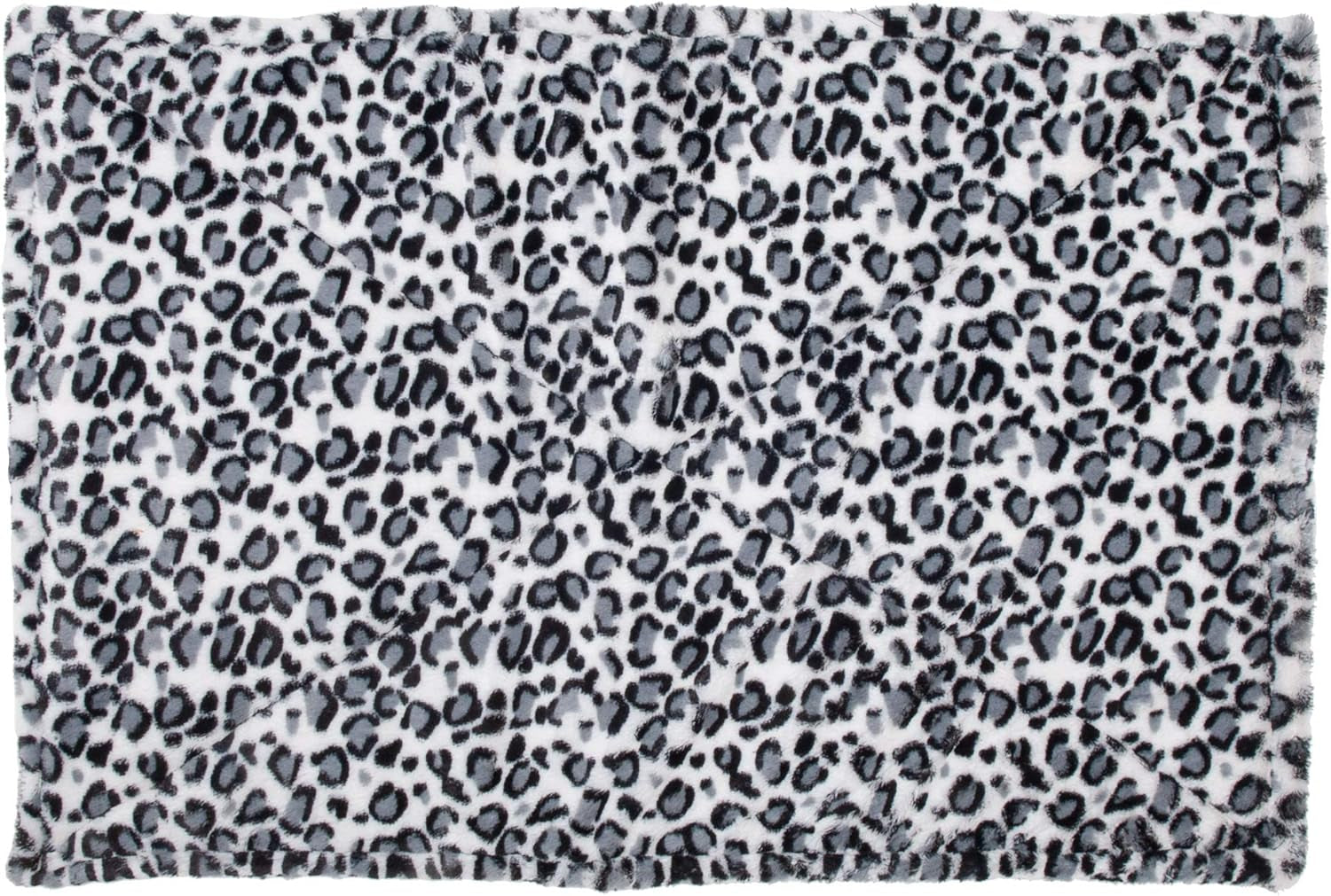 Thermanap Self-Warming Cat Bed for Indoor Cats & Small Dogs, Washable & Reflects Body Heat - Quilted Faux Fur Reflective Bed Mat - Snow Leopard, Small