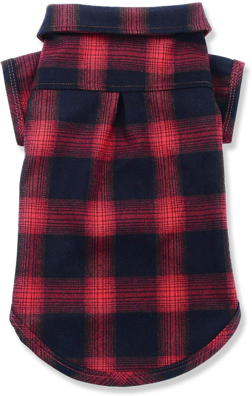 Dog Shirt, Pet Plaid Clothes Shirt T-Shirt, Sweater Bottoming Shirt for Small Dog Cat Puppy Grid Adorable Wearing Stylish Cozy Halloween,Christmas Costumes (Red;L/Large)