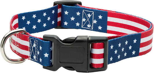 American Flag Dog Collar in 5 Different Sizes Classic (Large)