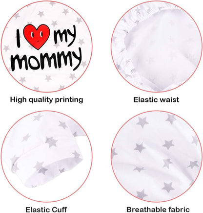 2-Pack Cotton Dog Pajamas Lightweight Dog Onesies for Small Medium Dogs and Cats Puppy Body Suits Cute Baby Dog Jumpsuit I Love My Mommy/Daddy Printed Pet Clothes, XL