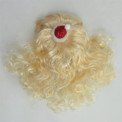 Pet Wigs for Dogs & Cats - Bleach Blonde Wig with Bangs & Adjustable Elastic Strap for Small, Medium & Large Pets - Cosplay, Christmas & Halloween