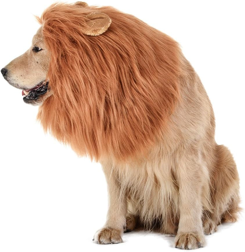 ® Realistic & Funny Lion Mane for Dog Complementary Lion Mane for Dog Costumes for Medium to Large Sized Dogs Costumes for Animals