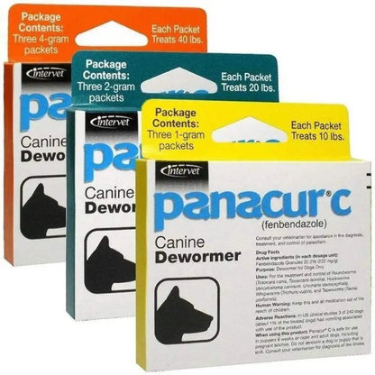 C Canine Dewormer Control of Parasites on Dogs 3 Packets