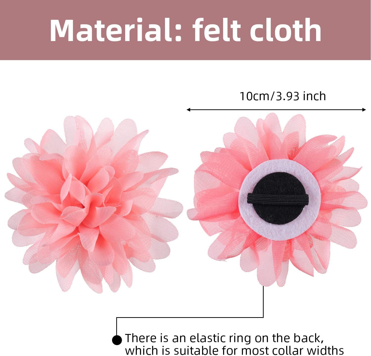 20 Pcs 4 Inch Dog Collar Flowers Bow Multicolored Pet Bow Collar Charms Accessories for Puppy Cat Dog Pet Grooming Accessories