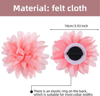 20 Pcs 4 Inch Dog Collar Flowers Bow Multicolored Pet Bow Collar Charms Accessories for Puppy Cat Dog Pet Grooming Accessories