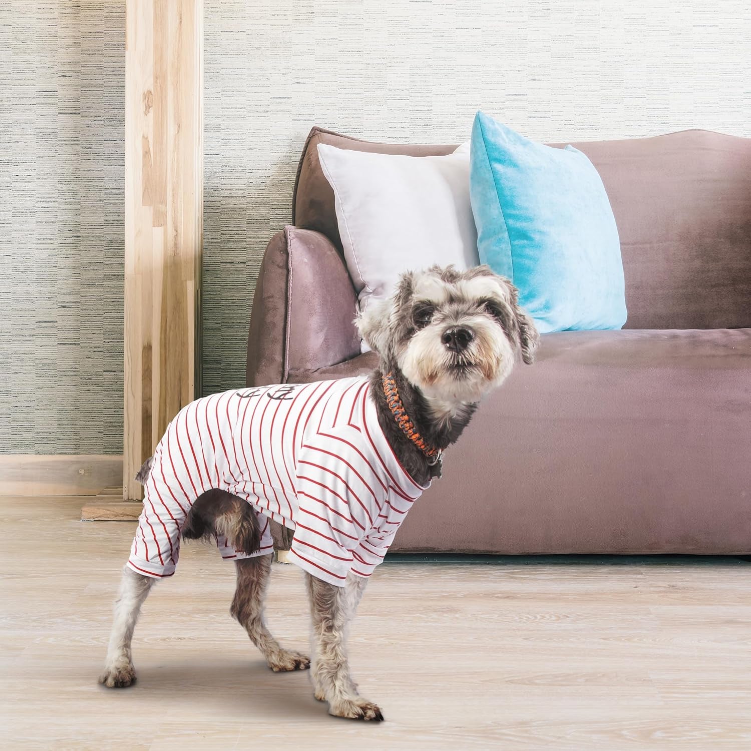 2-Pack Cotton Dog Pajamas Lightweight Dog Onesies for Small Medium Dogs and Cats Puppy Body Suits Cute Baby Dog Jumpsuit I Love My Mommy/Daddy Printed Pet Clothes, XL
