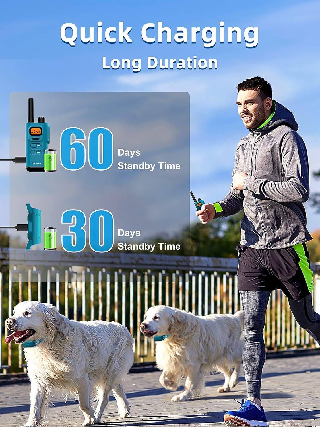 Dog Training Collar with Remote - 4000Ft Waterproof Dog Shock Collars 2 Dogs for Large Medium Small Dogs Rechargeable E Collars for Dogs Training with Beep Vibration Humane Shock(1-16) Mode