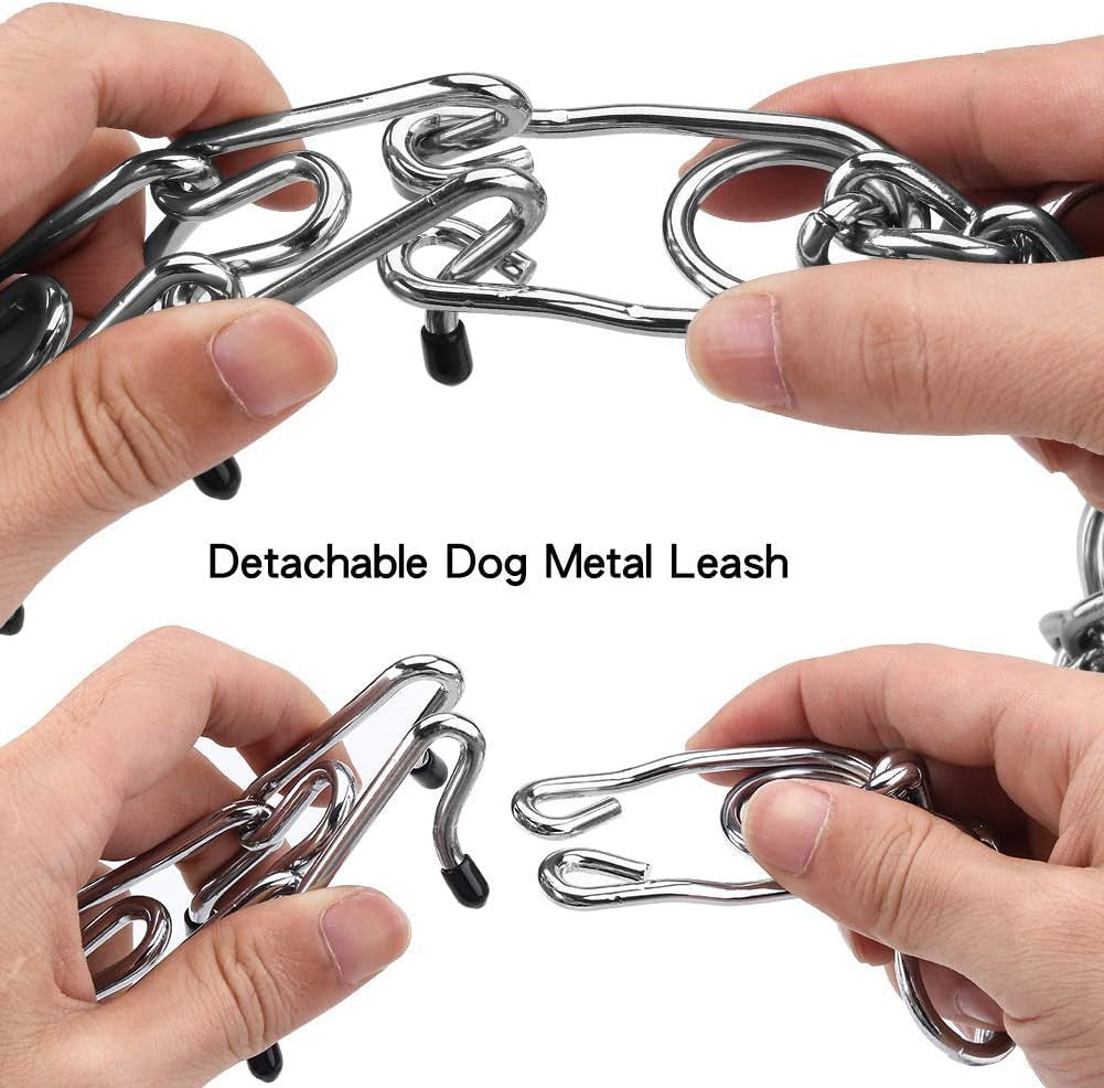 Prong Collars for Dogs, No Pull Dog Collar, Dog Training Collar for Large Medium Small Dogs, Stainless Steel Adjustable with Comfort Rubber Tips (Small, 2.5Mm, 15.6-Inch)