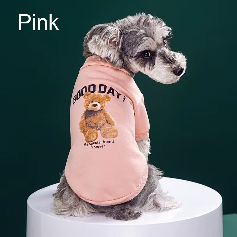 Dogs Winter Cute Costume Pet Clothes Cartoon Bear Pet Shirt Puppy Clothes Pet Jacket for Small Medium Dog Cat Chihuahua Costume