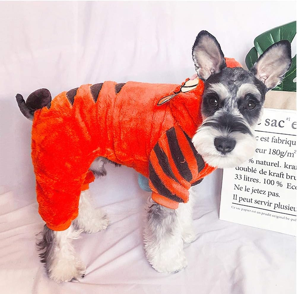 Tiger Dog Halloween Costumes - Funny Dog Costume Cute Pet Clothes Cosplay Jumpsuit for Puppy to Large Dogs, Christmas Outfit Special Events Photo Props Halloween Dress Up