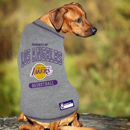NBA Licensed Pet Apparel: Los Angeles Lakers Hoodie and T-Shirt for Dogs and Cats, Size X-Small