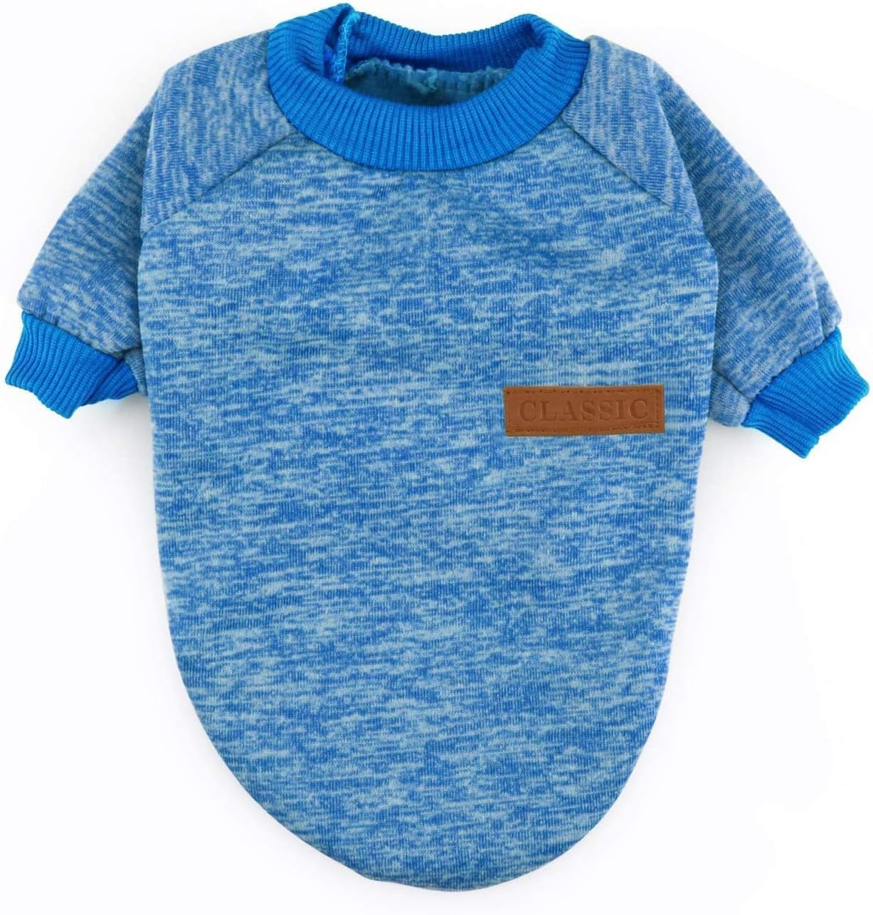 Pet Dog Classic Knitwear Sweater Soft Fleece Dog Coat Thickening Warm Pup Dogs Shirt Winter Pet Dog Cat Clothes Puppy Customes Clothing for Small Dogs (XXS, Blue)