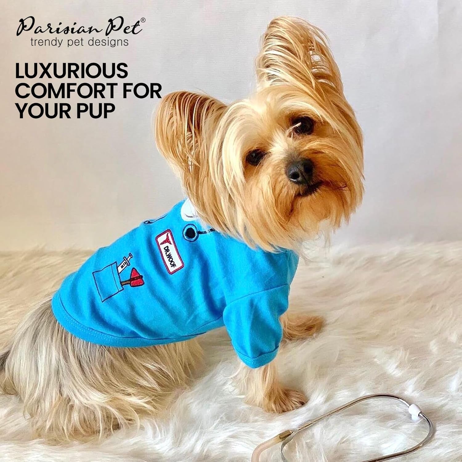 Dog Costume - Doctor Dog Costume - Halloween Shirt for Dogs - Doctor Cat Tshirt - Pet Halloween Tshirt - Shirt for Dogs - Sleeved Pet Tshirt - L