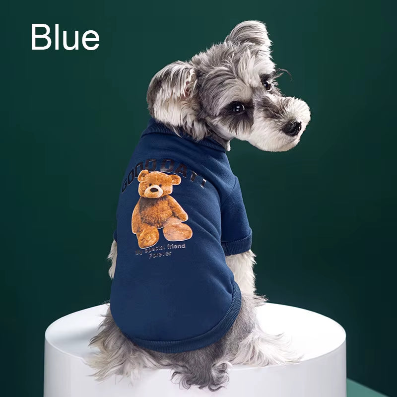 Dogs Winter Cute Costume Pet Clothes Cartoon Bear Pet Shirt Puppy Clothes Pet Jacket for Small Medium Dog Cat Chihuahua Costume