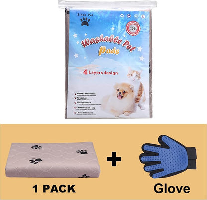 Washable Puppy Pads, Reusable Pet Training Pads - Large Dog Bed Mat, Waterproof & Super Absorbing