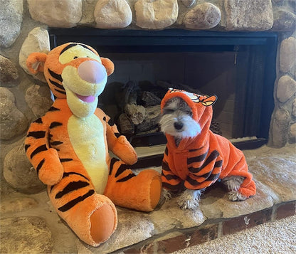 Tiger Dog Halloween Costumes - Funny Dog Costume Cute Pet Clothes Cosplay Jumpsuit for Puppy to Large Dogs, Christmas Outfit Special Events Photo Props Halloween Dress Up