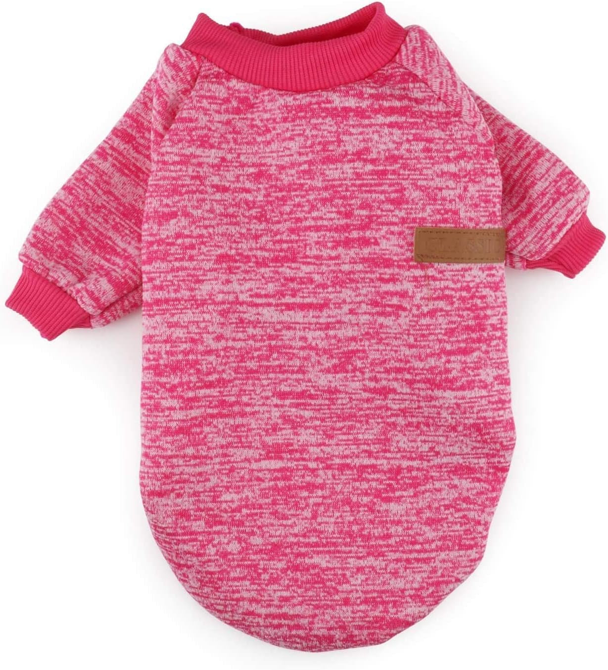 Pet Dog Classic Knitwear Sweater,Fleece Coat for Small,Medium,Large Dog,Warm Pet Dog Cat Clothes,Soft Puppy Customes (S, Rosered)