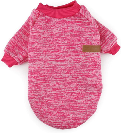 Pet Dog Classic Knitwear Sweater,Fleece Coat for Small,Medium,Large Dog,Warm Pet Dog Cat Clothes,Soft Puppy Customes (S, Rosered)