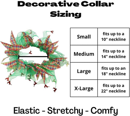 Plaid and Green Decorative Dog Collar (Small)