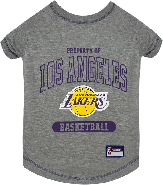 NBA Licensed Pet Apparel: Los Angeles Lakers Hoodie and T-Shirt for Dogs and Cats, Size X-Small