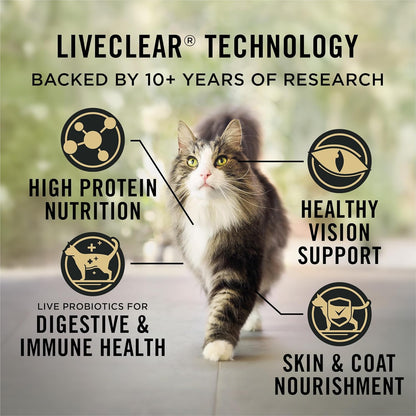 Allergen Reducing, High Protein Cat Food, LIVECLEAR Chicken and Rice Formula - 16 Lb. Bag