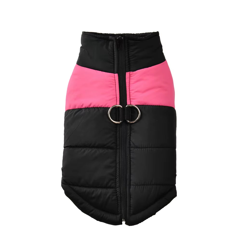 Autumn Winter Dog Jacket with D-Ring for Small Large Dogs Cat Warm Waterproof Puppy Zipper Clothes Labrador Yorkies Pet Costumes